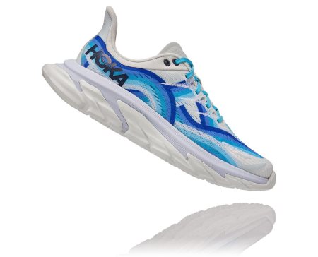 Hoka One One Clifton Edge Geometric Moški Usposabljanje Čevlji Modra / Modra Kvetinové SI-920781P